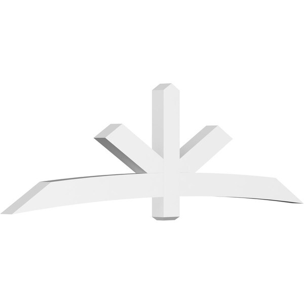 Ekena Millwork Alberta Architectural Grade PVC Gable Bracket, 108"W x 31 1/2"H x 4"D x 6"F, 7/12 Pitch GBP108X32X0406ALB00 - main